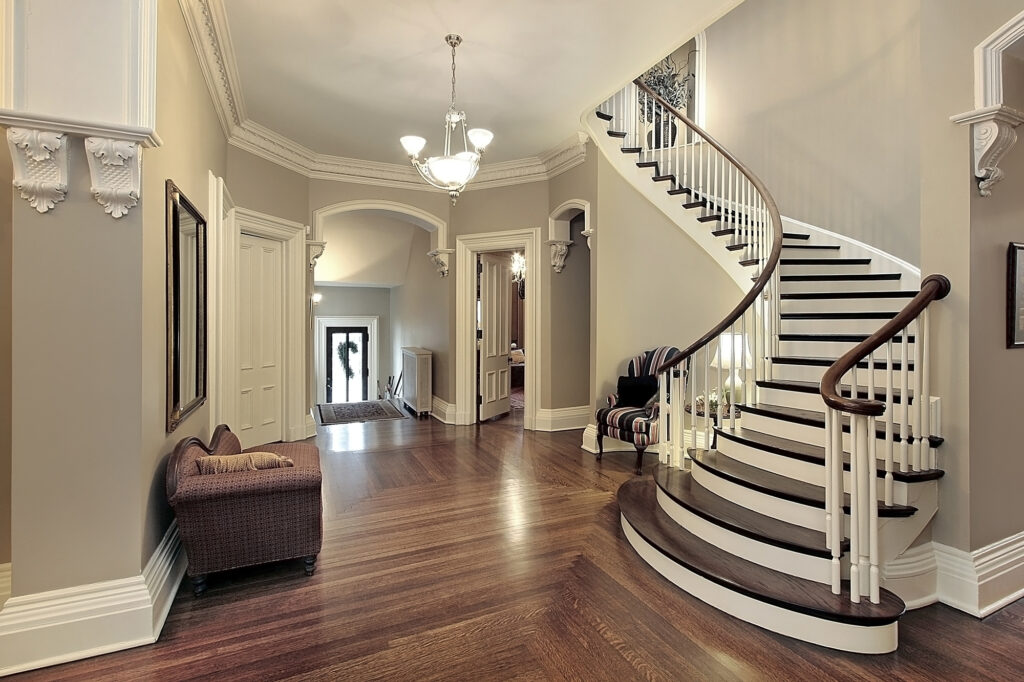 Foyer in Traditional Suburban Home